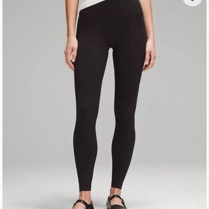 Lululemon black leggings; size 10; pilling in crotch area